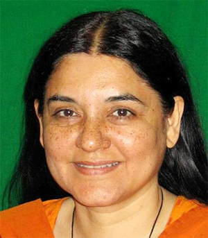 Maneka Gandhi pink terrorism theory Illegal beef export funds terrorism 